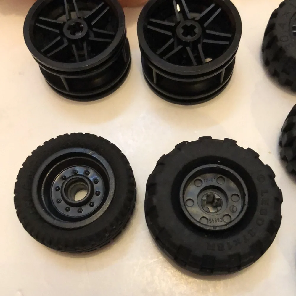 LEGO Tires Large LEGO Wheels LEGO Rubber Tires with gray rims  #9 big LEGO TIRES